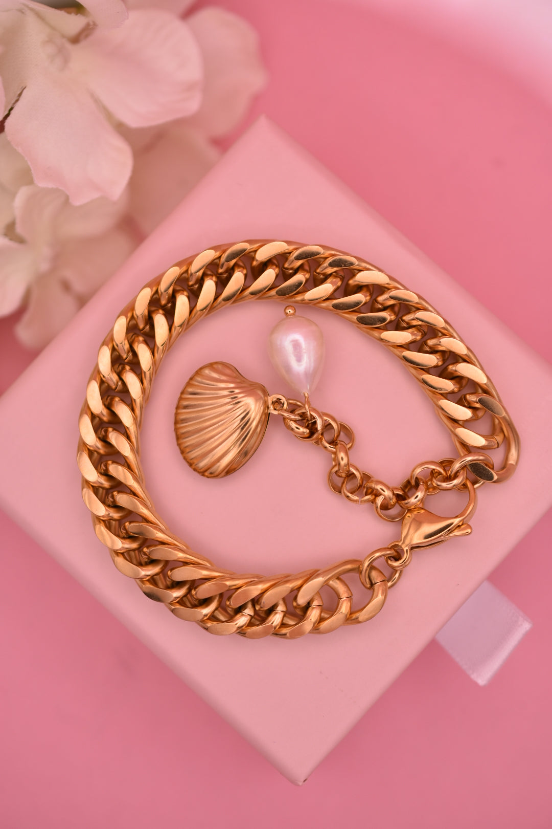 Pulsera Almeja y Perla