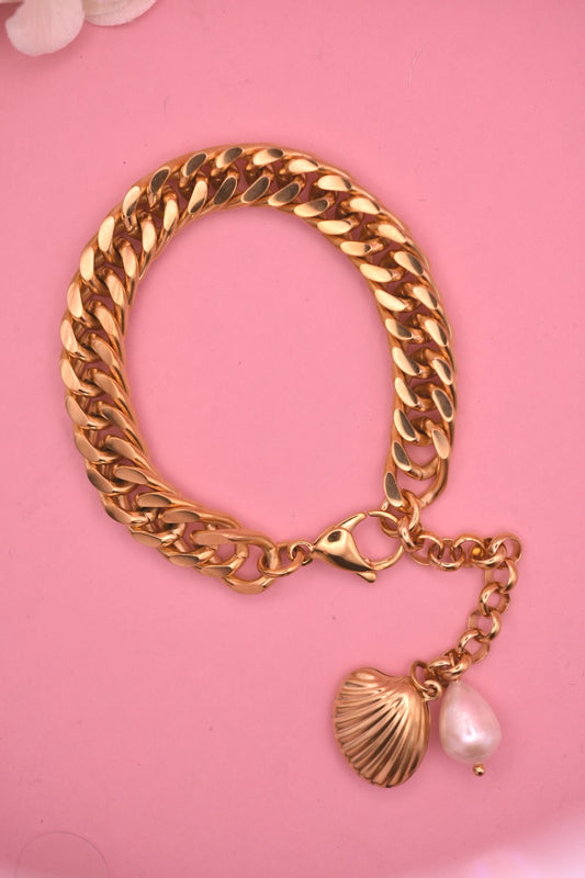 Pulsera Almeja y Perla