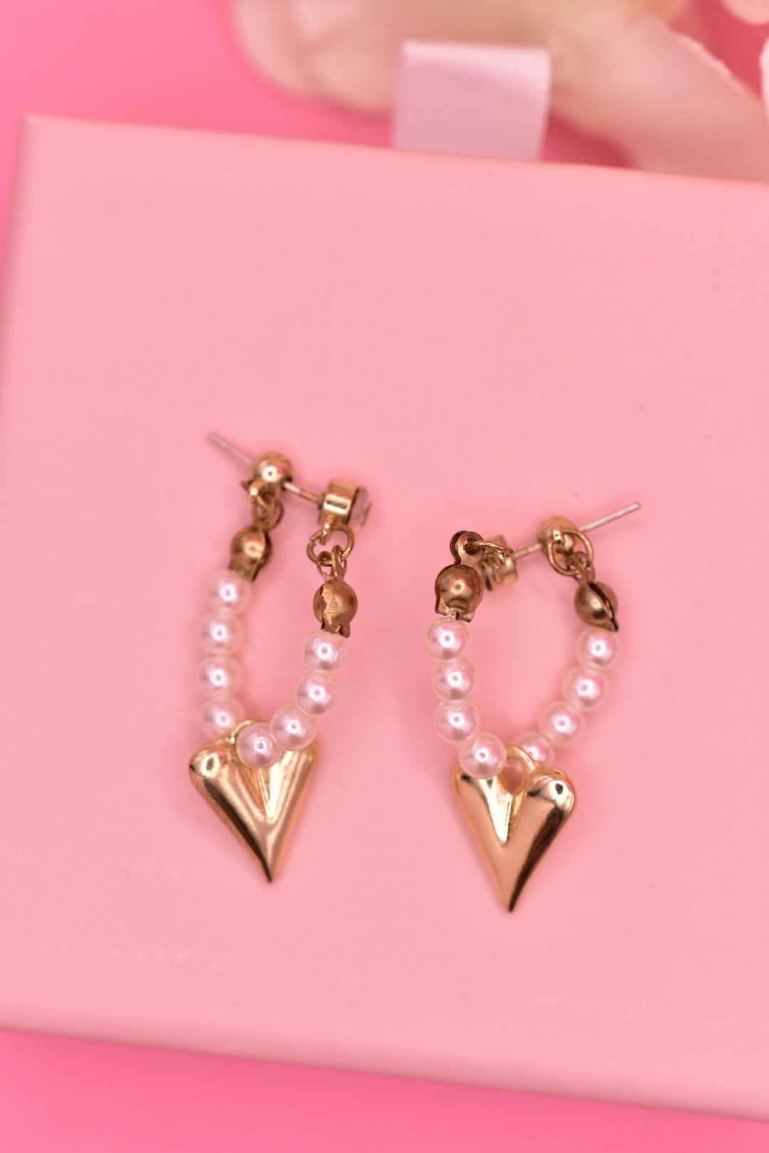 Aretes Corazón Perla