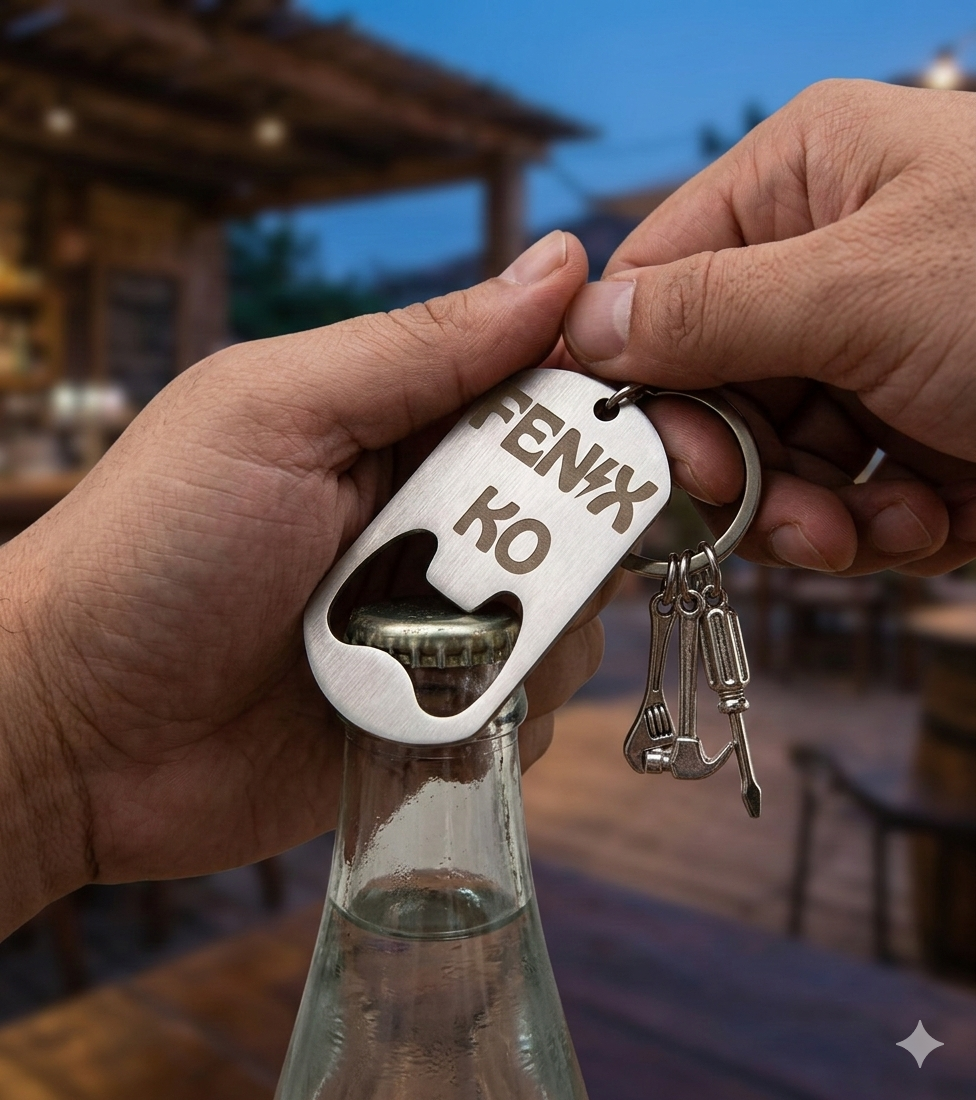 Destapador Tipo Llavero con Texto