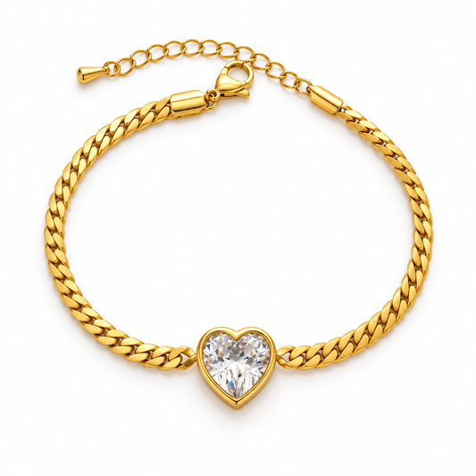 Pulsera Corazón de Cristal