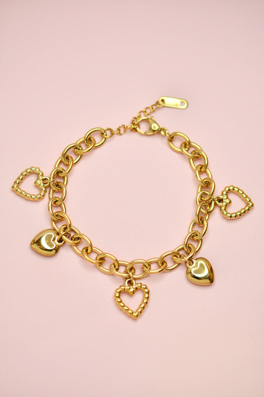 Pulsera Multidijes Corazones