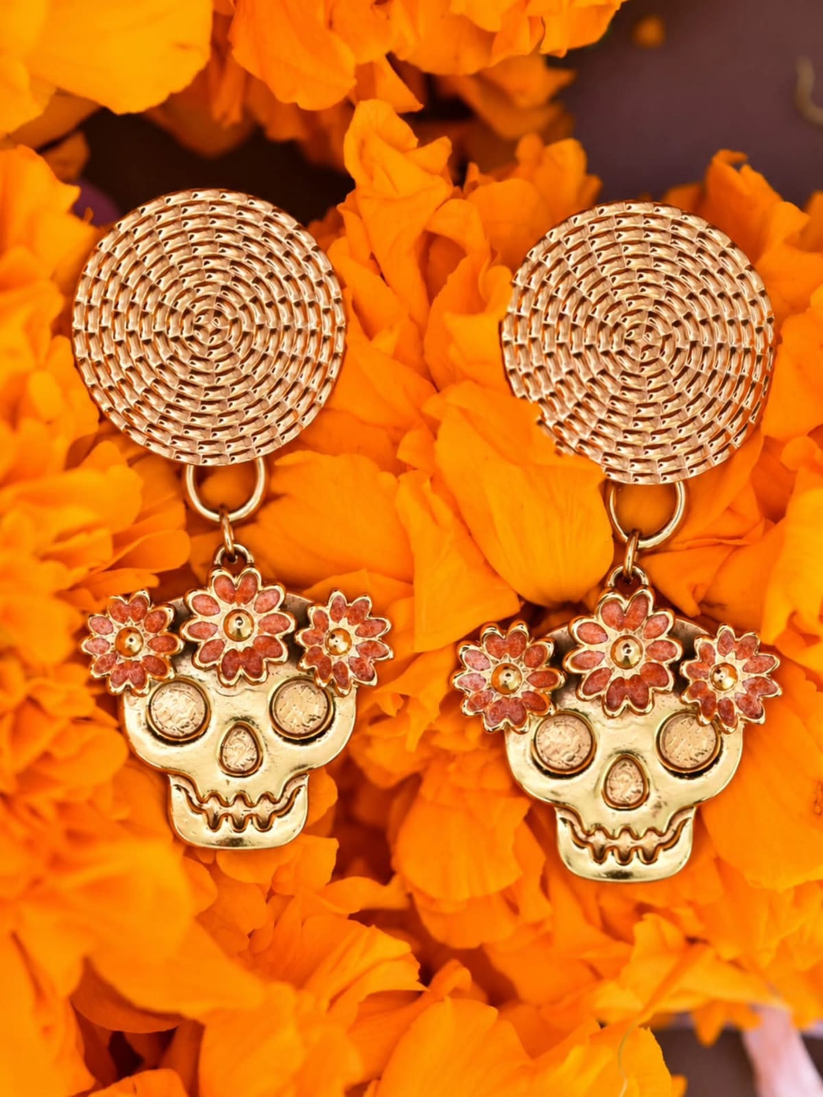 Aretes Catrinas Florales